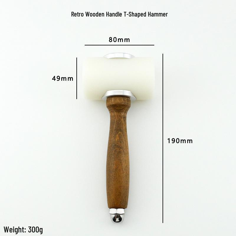 Nylon Leather Carving Hammer for Handcrafting with Awl/Stamping Tool