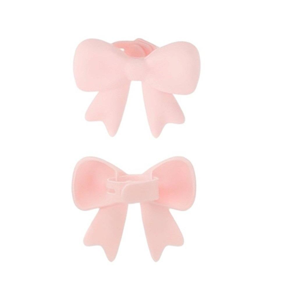 

New 3D Bows Bow Headphone Accessories Clip On Silicone Earphone Decor Reusable Cute Headset Attachment For Friend Gift рожевий