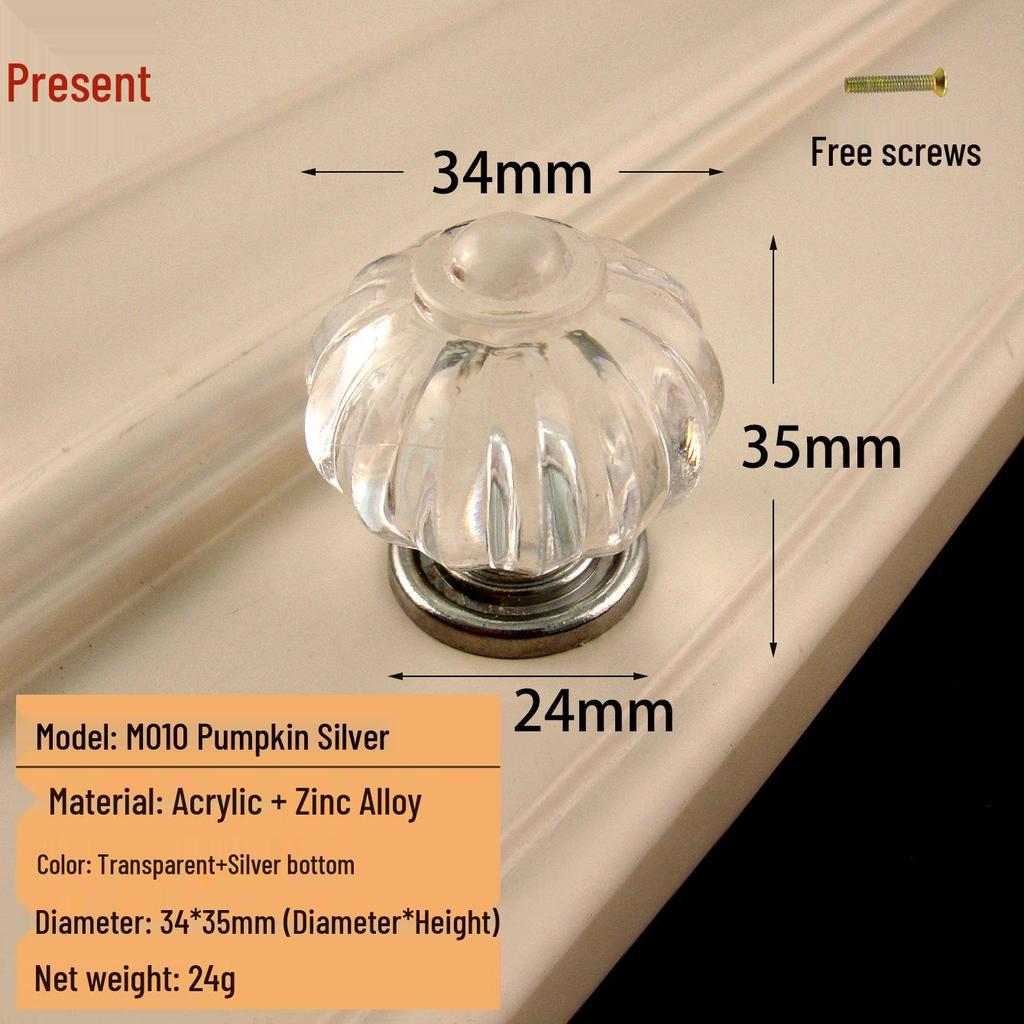 Crystal Clear Acrylic Knob: Single Hole Diamond Design for Pot Lids, Wardrobes, and Drawers
