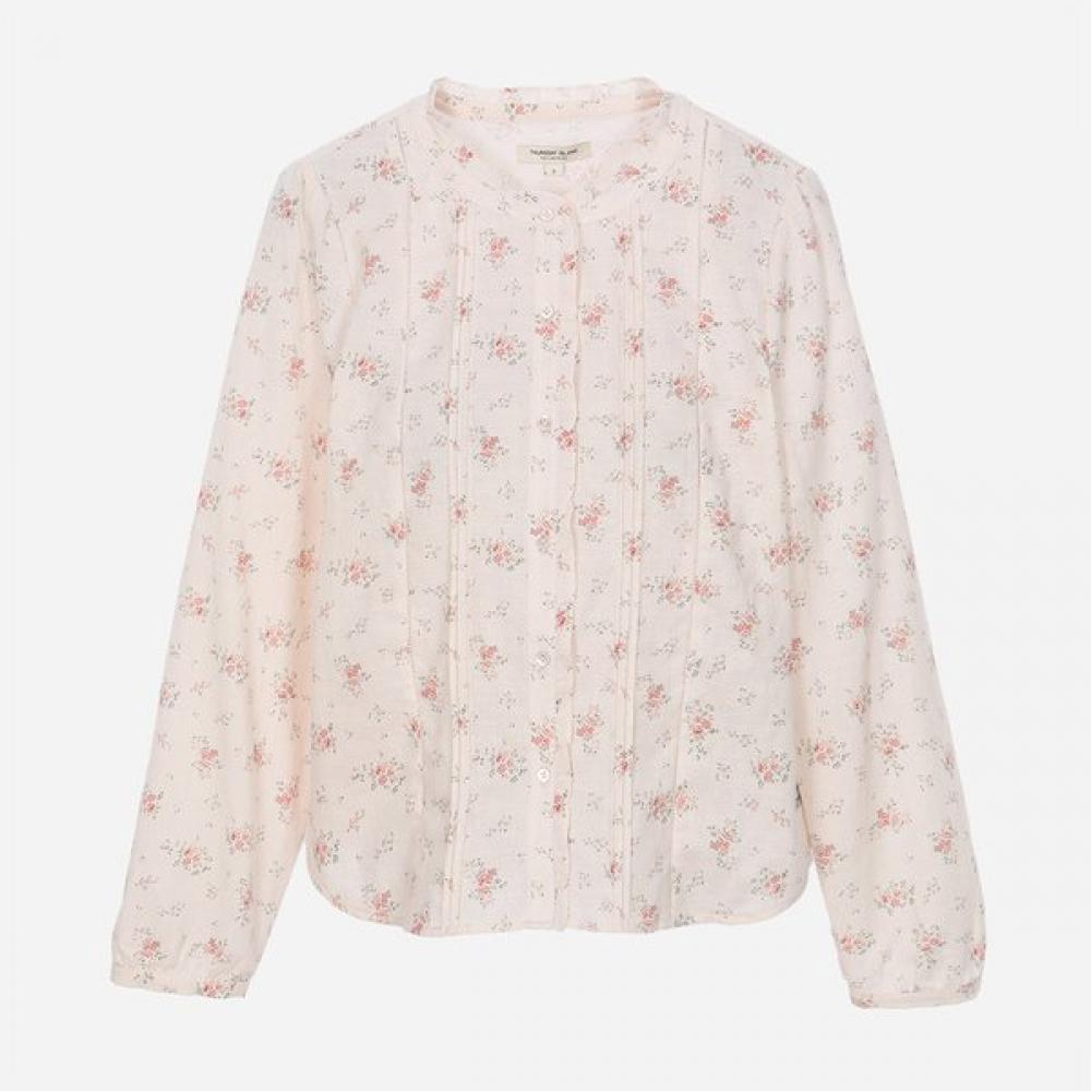Thursday Island Lace Mix Print Frill Blouse T262mbl148w