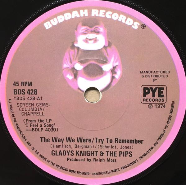 

7inch Record GLADYS KNIGHT & THE PIPS - The Way We Were / Try To Remember BDS428 Buddah Records 1975 UK Soul/Funk Used