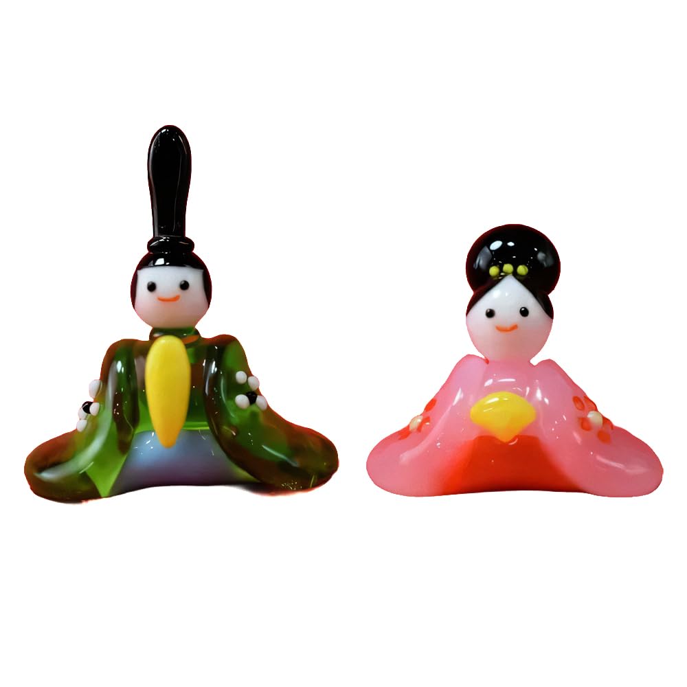 

Fourcart Cute Glass Hina Hannari Hina Dolls,