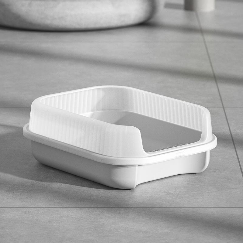 Half-enclosed large cat litter box, free shipping, with elevated sand box, splash-proof toilet, pet cat litter scoop