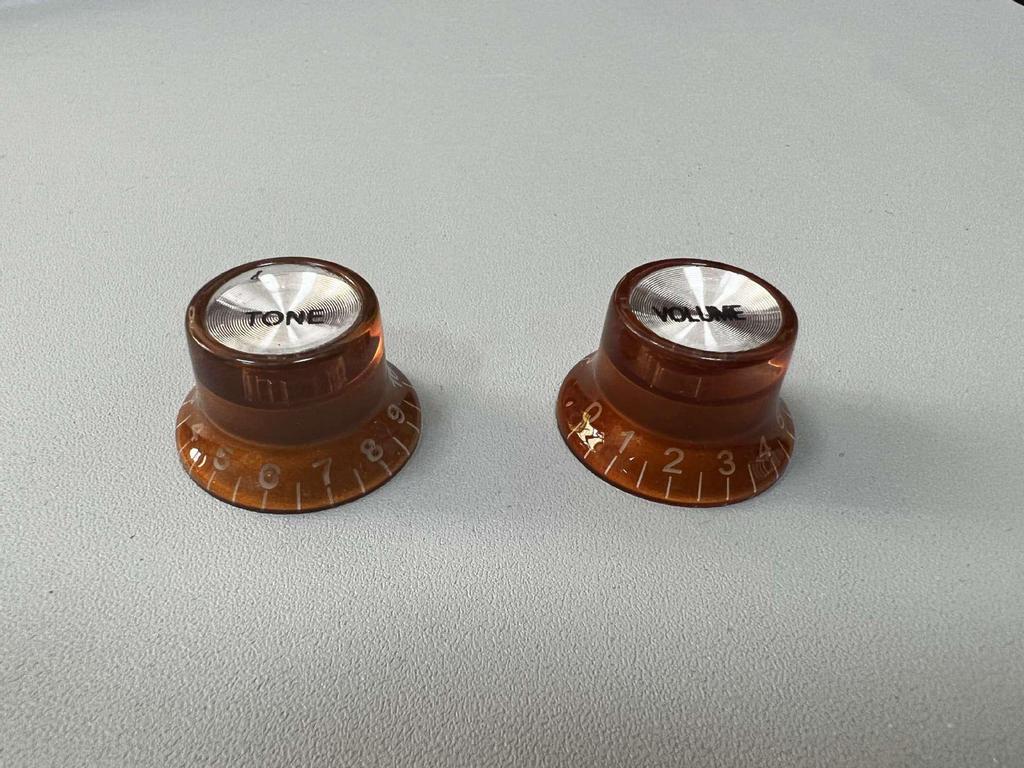 Black Aluminum Skin LP Electric Guitar Volume and Tone Knob Cap