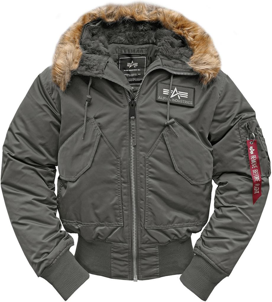 Winter Jacket Alpha Industries 45P Hooded Rep.grey