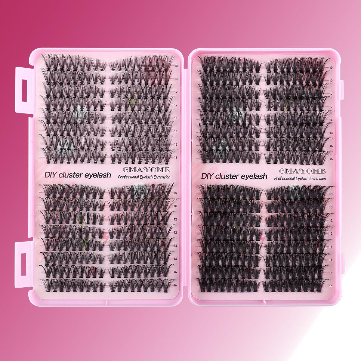 

576 пучков одинарных накладных ресниц 10-16 мм DIY сегментированные натуральные густые D-изгиб для самостоятельного наращивания