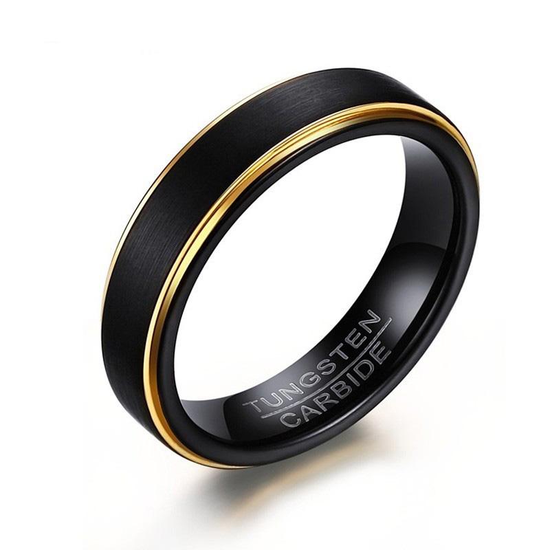5mm Men Women Wedding Band Tungsten Carbide Ring Brushed Beveled Edge Size 6-12  Couple Wedding  Jewelry Gift
