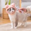 Plush Cat Ear Headband Hat For Small Dogs Birthday Party Decoration