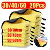 1-20Pcs Microfiber Cleaning Towel Thicken Softcar Cleaning Cloth Car Drying Washing Towels Double Layer Clean Rags Accessories