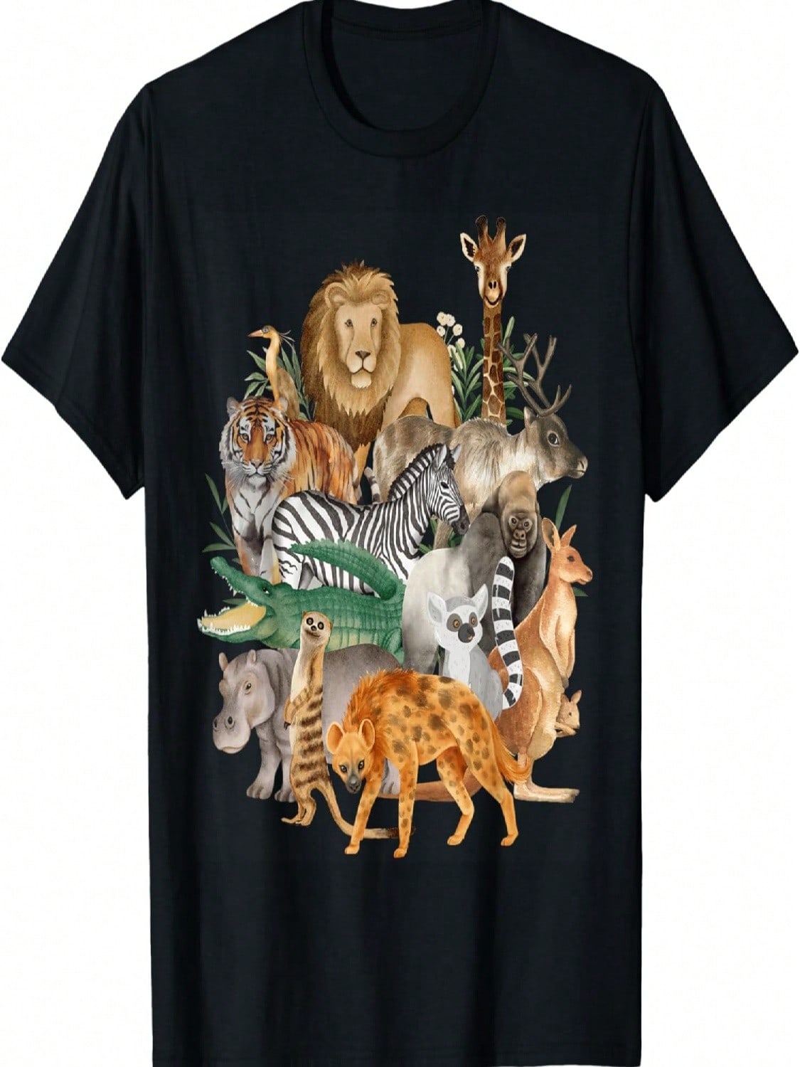And Kids Wildlife Zoo Day Party Cute Animals T-Shirt S разноцветный
