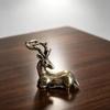 Retro Bronze Deer Small Ornaments Copper Sika Deer Micro Landscape Figurine Desktop Antique Home Decor Gift