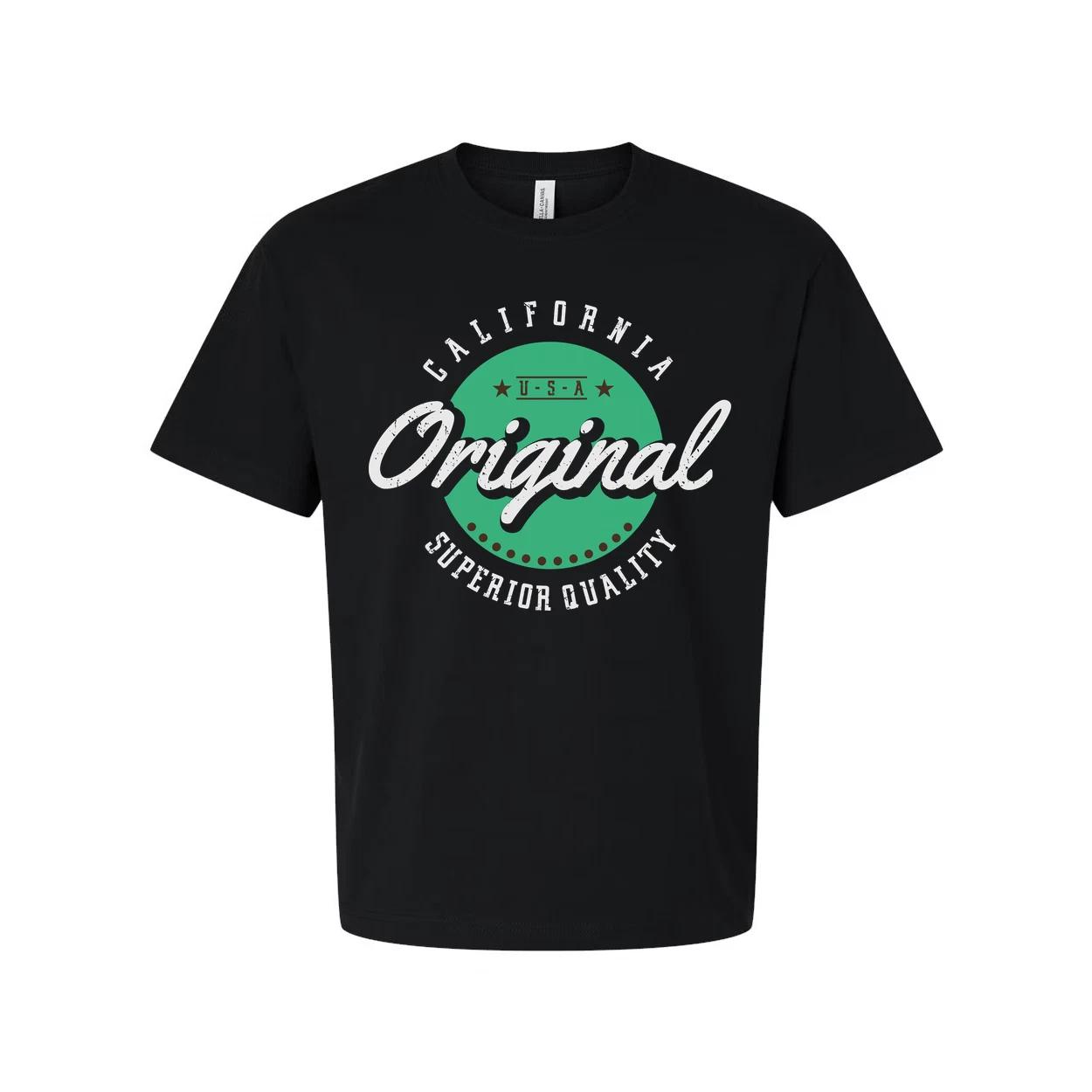 

California Original Unisex Graphic T Shirt With Green Circular Badge And Superio M