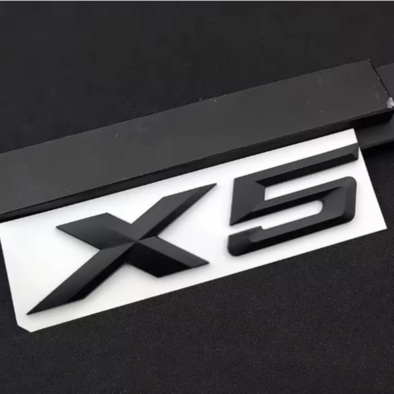 ABS Adhesive Matte Black Chrome Letter For Car Trunk BMW X5 Logo X5 Letters Stickers Emblem Badge E70 E53 F15 G05 Accessories