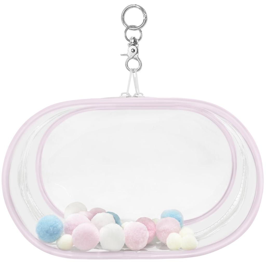 YUYAKESHI Case, Ita Bag, Dustproof, Stuffed Animal Pouch, Going Out, Display Bag, Oval Shape, PVC, Doll Case, For Stuffed Animals, Clear, Hangs On