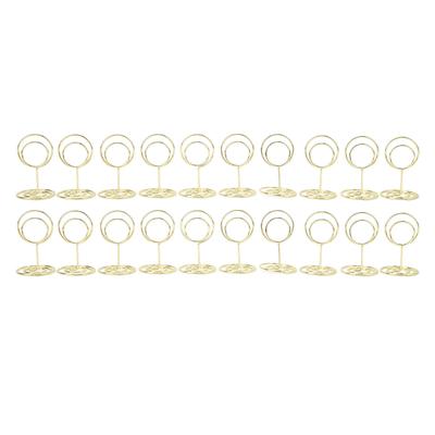 20 Pezzi Porta Numeri Tavolo Forma Rotonda Stabile Metallo Galvanizzato Porta Segnaposto Ampiamente Usato per