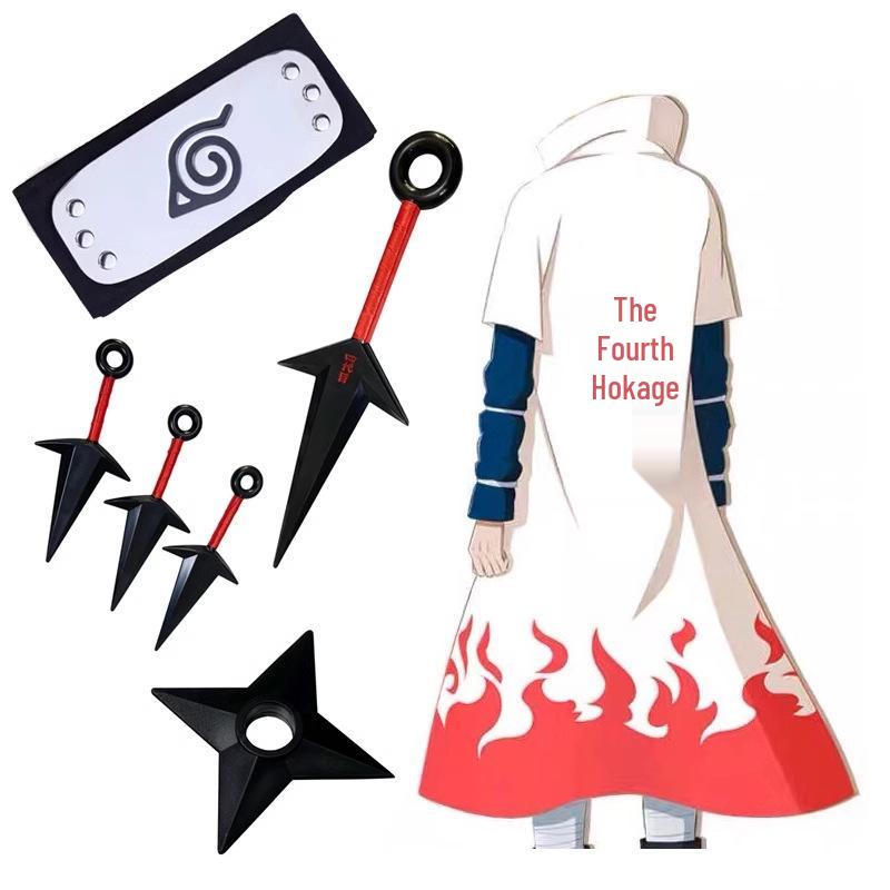 Plášť Akatsuki s červenými mraky - Uchiha Itachi, Sasuke & Čtvrtý Hokage Minato Cosplay Kostým