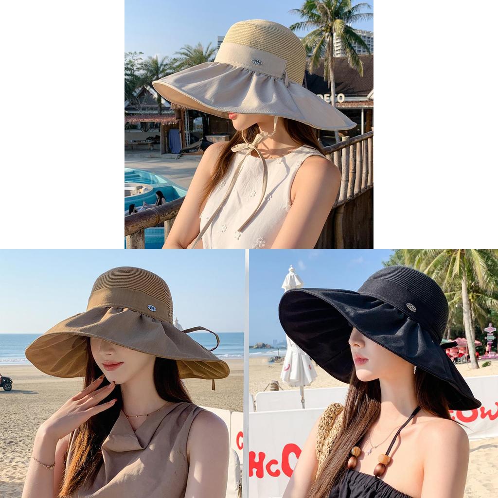 Grass Hat With Large Brim For Sun Protection And Breathability For Summer Vacation Use