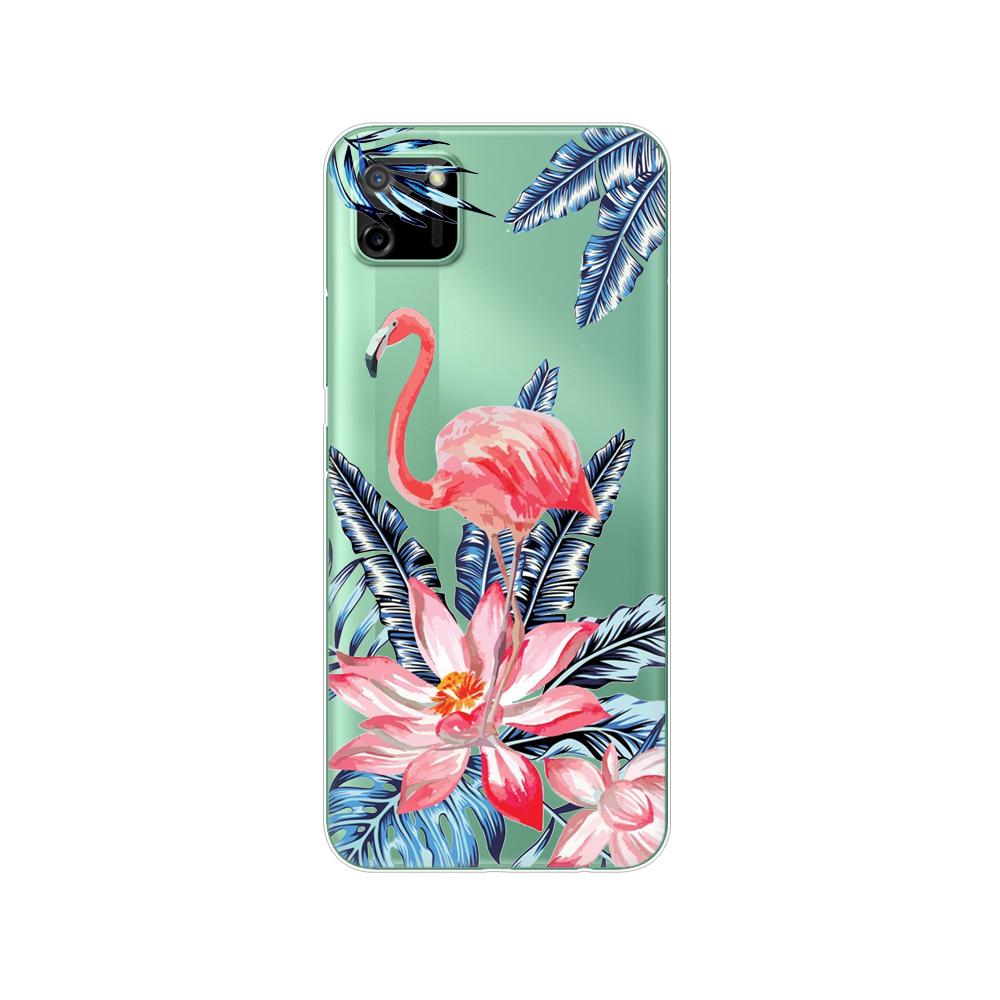 För Realme C11 2021 2020 Fodral TPU Silicon Back Cover Telefonfodral För OPPO RealmeC11 C 11 Soft Fodral RMX3231 RMX2185 stötfångare 6,5 tum