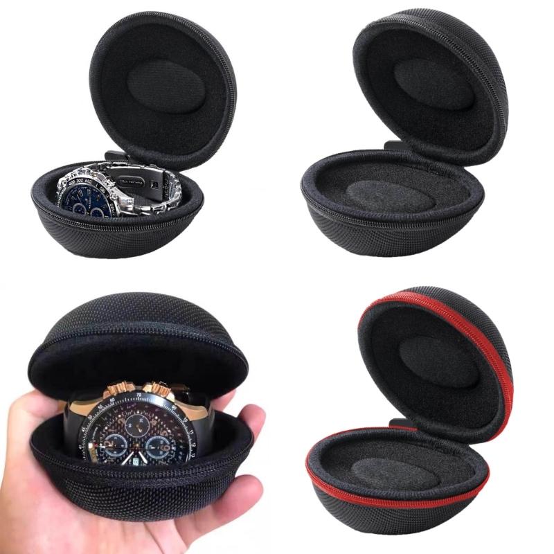 Pojedyncze Pudełko do Przechowywania Zegarków Podróżnych na Zegarki na Rękę Przenośny Organizer Podróżny na Zegarki Saszetka Podróżna na Zegarki dla Mężczyzn i Kobiet