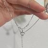 Sterling Silver Shining Starry River Zircon Necklace for Women - Niche Light Luxury Design Clavicle Chain, Perfect Goddess Festival Gift