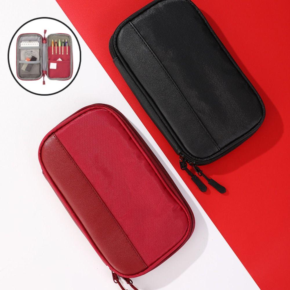 Oxford Cloth Multifunctional Pencil Bag Stationery Organize Desktop Storage Bag  Office