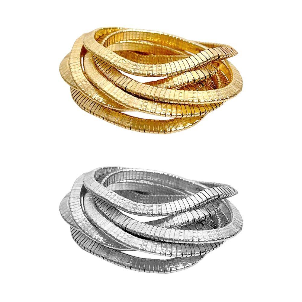 Legierung Biegsames Armband Verdrehbar Mehrschichtiges Armband Flexibles Armreif Schmuckzubehör