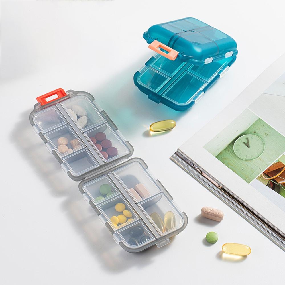 New Hot Mini Portable Travel 10 Grids Travel Pill Container Cases Box Organizer Storage for Tablets Vitamin Medicine Fish Oils