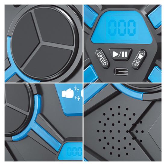 Máquina de Boxeo Musical Montada en la Pared Objetivo de Boxeo Compatible con Bluetooth con Modos de Contador de Golpes LED Entrenador Electrónico de Boxeo Ajustable Almohadilla de Golpeo