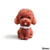 Resin Teddy Dog Figurine Animal Model Home Decor Miniature Garden Decoration Ornament Mini Dolls Children Desktop Model