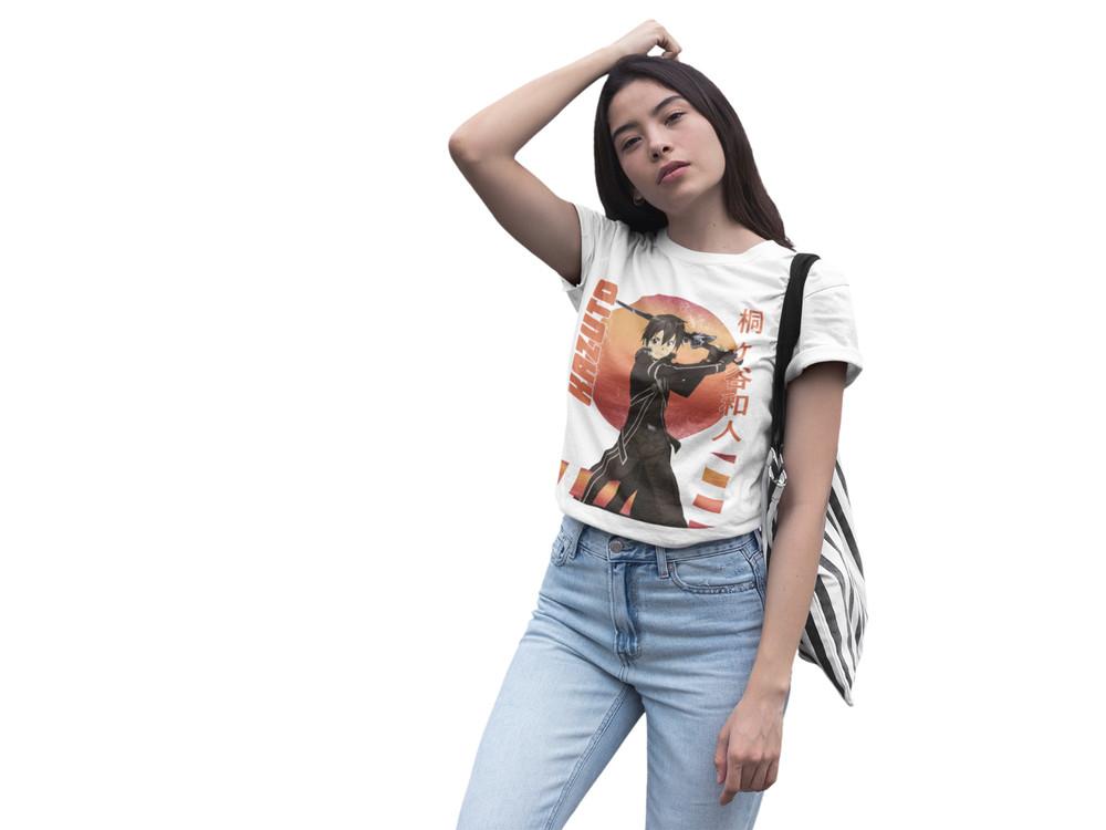 

Sword Art Online Kirito Anime SAO T-Shirt Oversize Damen Bio Baumwolle S