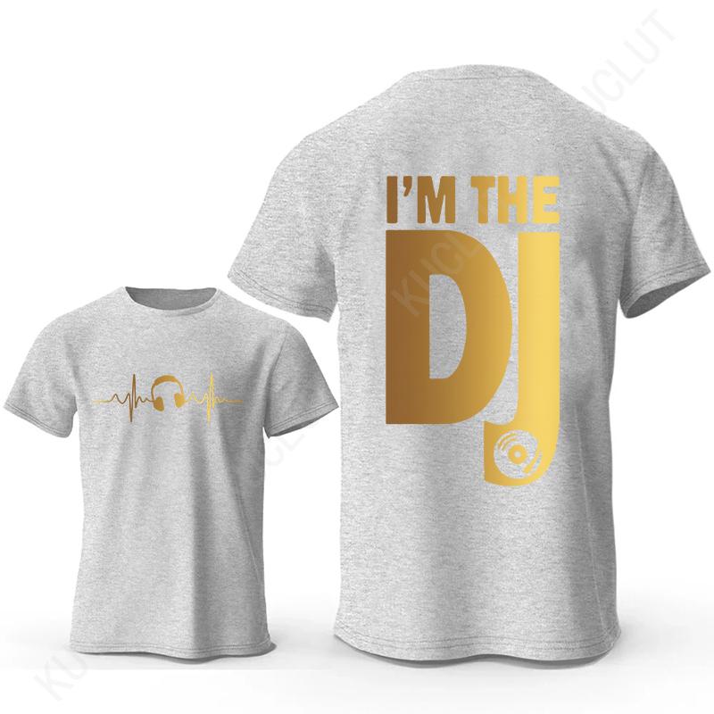 DJ Headphone Print T Shirts Turntablist Graphic Men Streetwear Short Sleeve Tees Recorded Music Gifts Tee T-shirt Male Clothing
