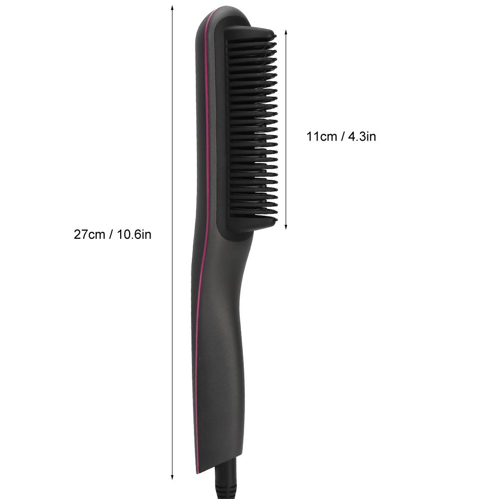 Electric Hair Straightener Comb Anti Scald Beard Straightener Brush  (Black )