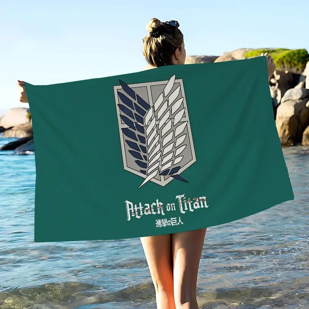 Anime A-Attack On T-Titan Microfiber Beach Towel Absorbent Quick Dry Soft Yoga Swimming Resort Mountain Climbing Towel