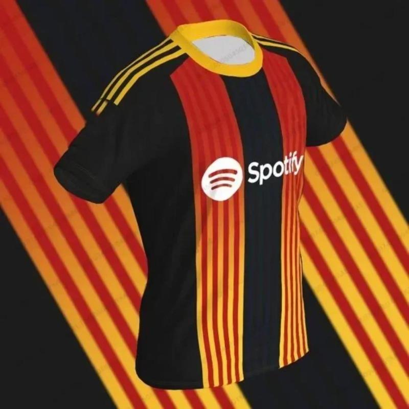 Maglia da Calcio Edizione Speciale Estate Barcellona Uomo Donna Comoda Traspirante Asciugatura Rapida Magliette per Allenamento Moto