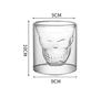 Simple and creative skull - shaped wine glass water glass crystal skull beer glass double - layer high - borosilicate glass