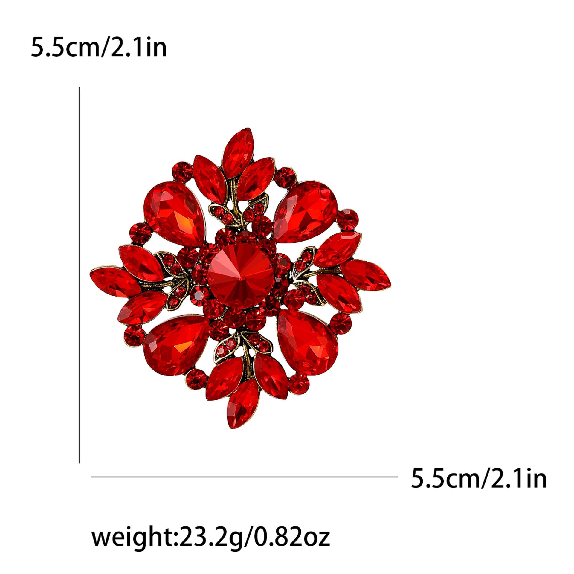 Стильная блестящая брошь-цветок из хрустального стекла, элегантная брошь для костюма и платья