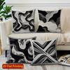 2D Modern Abstract Pattern Decorative Pillow Covers Pattern Cushion Cover Suitable For Sofa Bedroom Car Pillow Cover
