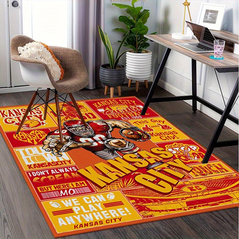 Büroteppich Kansas City Football Thema, Sofateppich, Stuhlmatte Schutz