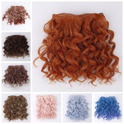 High-temperature Wire DIY Curly Short Hair Curly Imitation Roll Doll Curly Hair Natural Heat-resistant Doll Hair Wig Diy