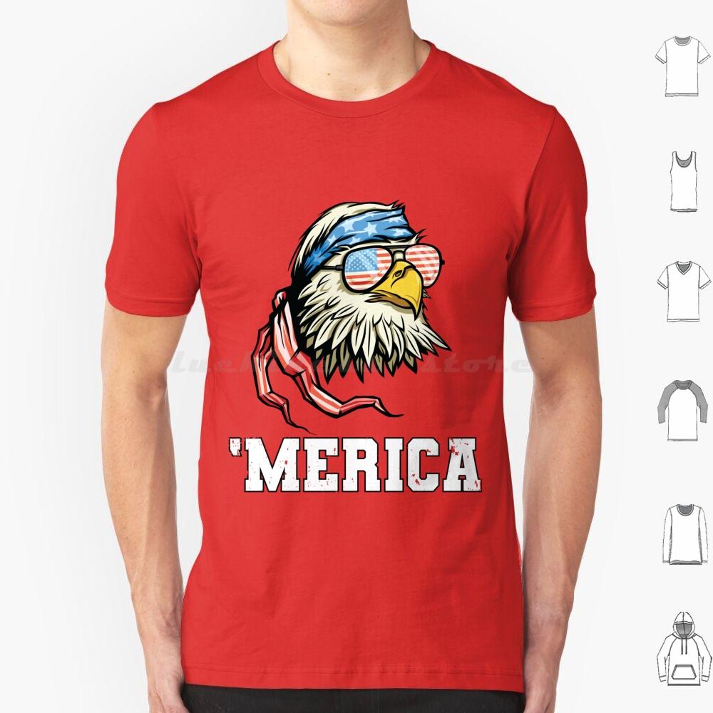 4th Of July Merica Bald Eagle Patriotic Veteran T Shirt 6xl Cotton Cool Tee Eagle Bald Eagle Mericaw Memorial Day Veterans Day