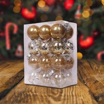 24 Christmas Ball Ornaments Decorations Novelty Crafts Hanging for