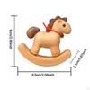 Wooden Rocking Horse Statue Collectible Multifunctional Portable Art Crafting Desktop Ornament