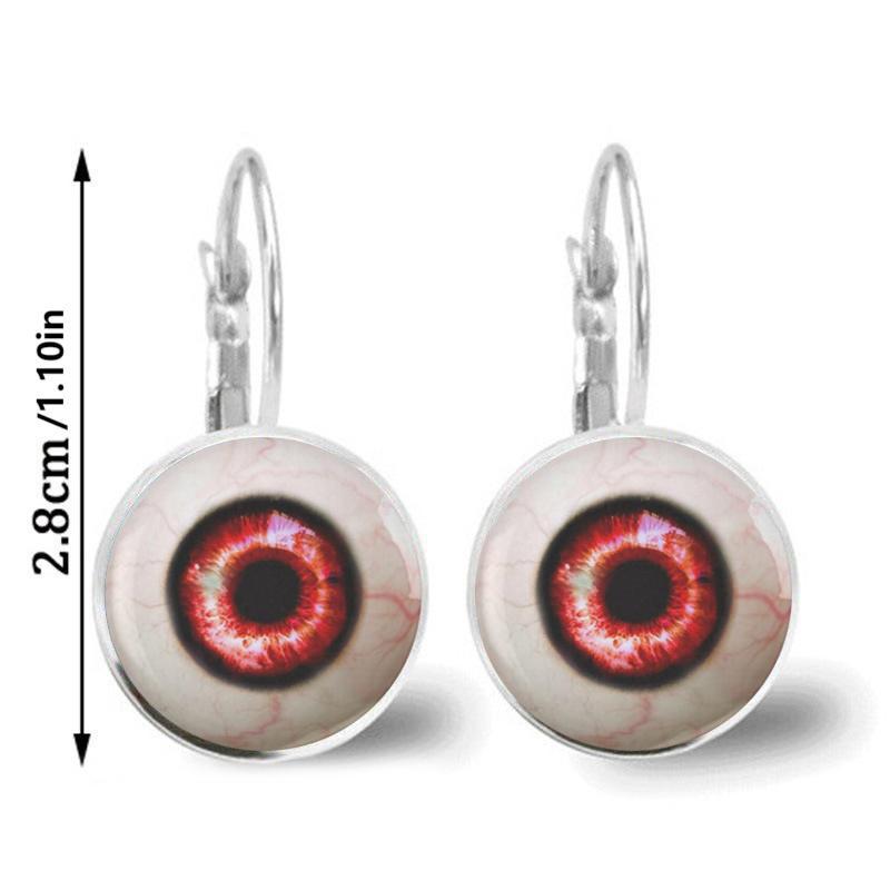 Helle Farbe Glas Cabochon Evil Eye Ohrstecker Modeschmuck Trendy Tier Auge Frauen Charms Französisch Ohrring