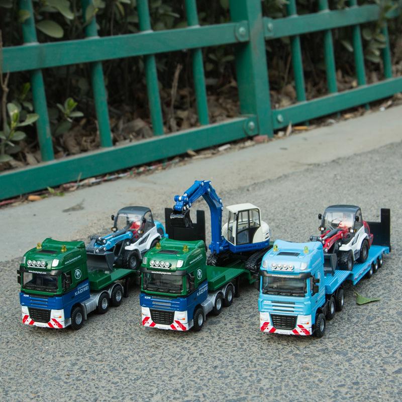 1/50 Trailer Truck Excavator Forklift Alloy Car Diecasts & Toy Vehicles Car Model Miniature Scale Model Car Toys for Children