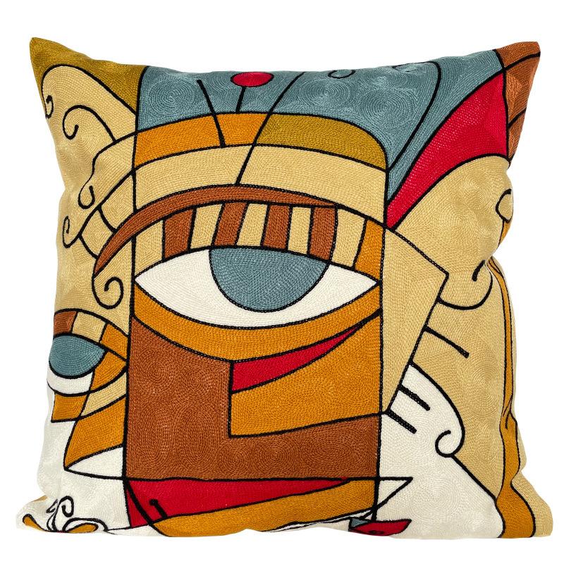 Abstrakcyjny Van Gogh Miau Pełny Haft Haft Picasso Poszewka na Poduszkę Przyłóżkowa Poduszka do Samochodu
