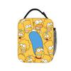 S-Simpsons Family Faces Pattern Lunch Bag Fashion Lunch Box For Unisex Picnic Portable Cooler Bag Oxford Thermal Tote Handbags