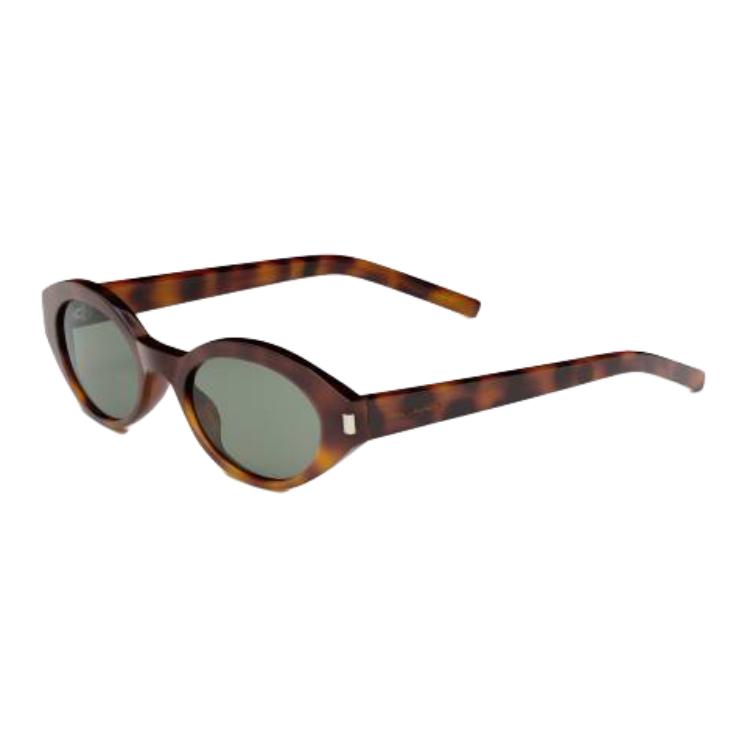 

Saint Laurent Full Frame Design Acetate Metal Oval Sunglasses Women sunglasses Tortoise 714794-Y9901-2513 Basic Packaging-Eyeglass Case