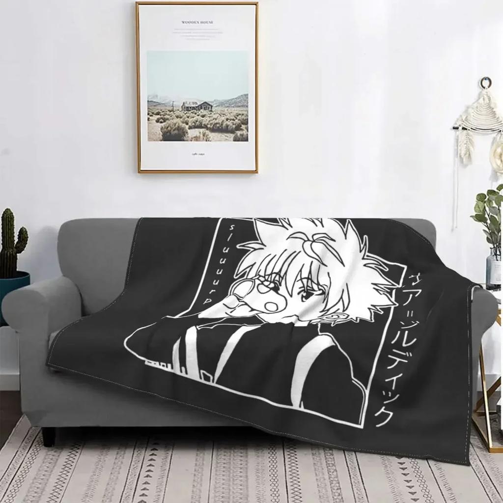 X Hunter Blanket Soft Flannel Fleece Warm Killua Zoldyck Anime Hxh Throw Blankets for Travel Bedding Bedspreads Throw Blanket