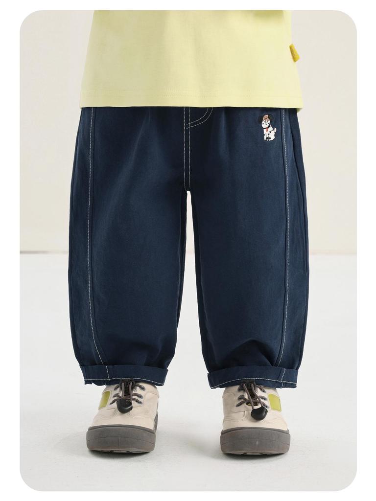 Kaka Panda Children's Spring & Autumn Woven Trousers - Unisex Casual Pants