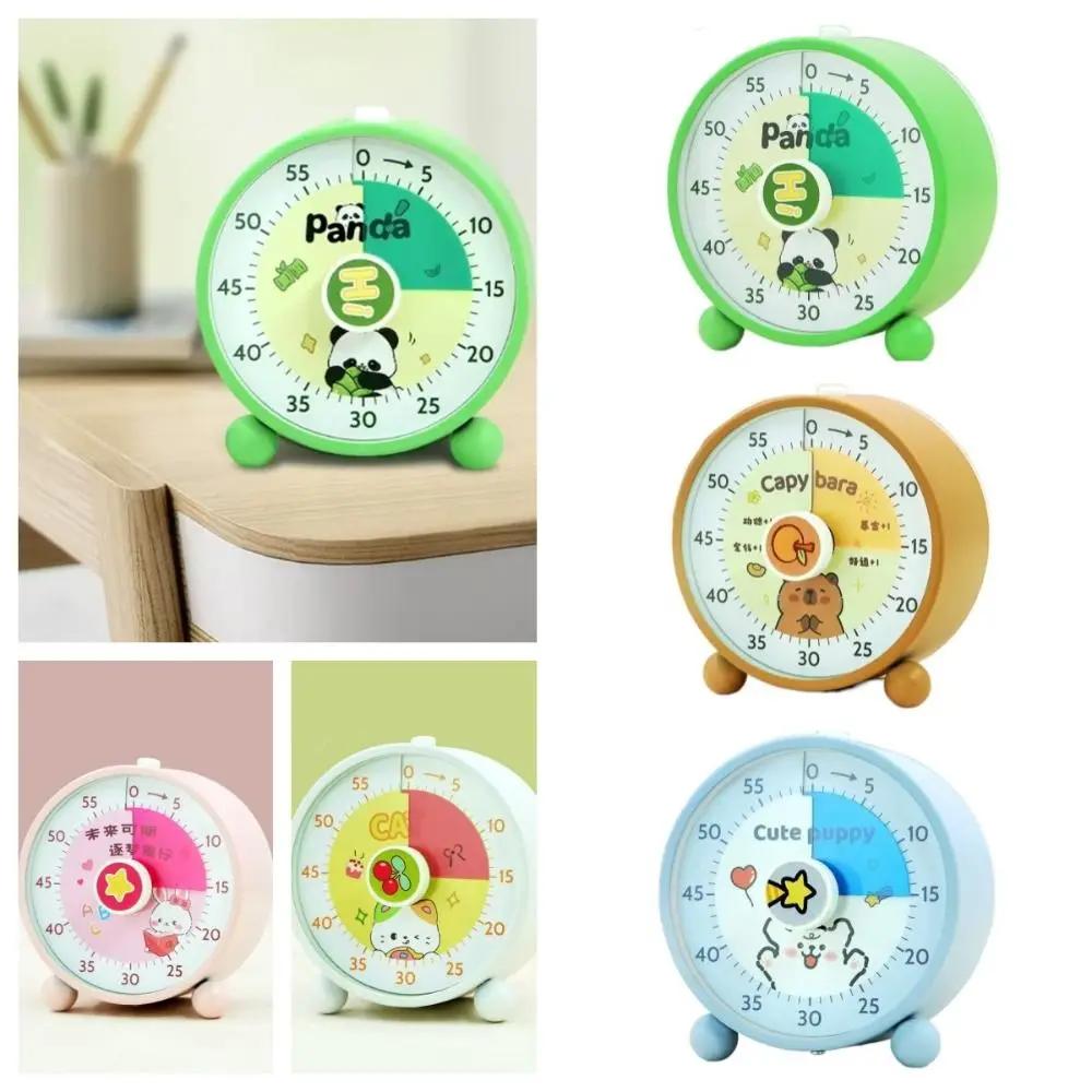 Cartoon Self Discipline Visual Timer 60-Minutes Silent Countdown Timer Visualization Capybara Kitchen Cooking Timer Table